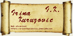 Irina Kuruzović vizit kartica